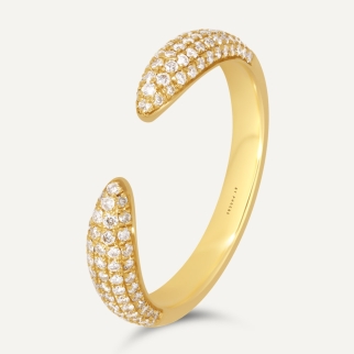 BAGUE VAILLANCE SERTIE Or Jaune