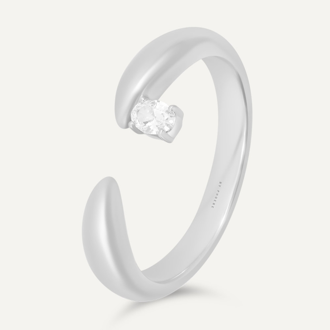 BAGUE VAILLANCE Or Blanc