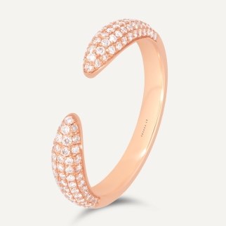 BAGUE VAILLANCE SERTIE Or Rose